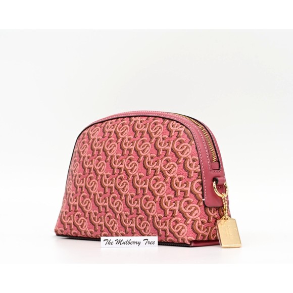 COACH MADI Crossbody w Rouge Pink Canvas & Leather Monogram Print CF343 NWT $328 - Picture 3 of 9